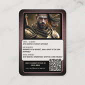 Fortitude Cosplay Character Trading Cards QR Code 名刺 (裏面)