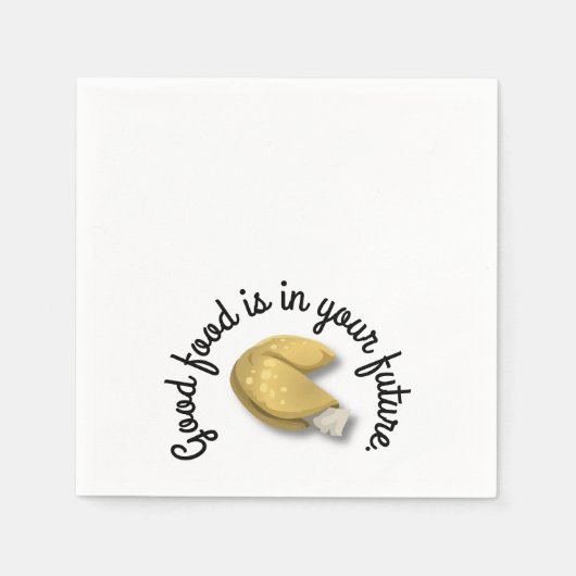 Fortune 中国の Cookie スタンダードカクテルナプキン (正面)