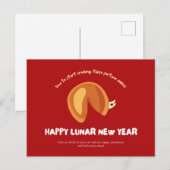 Fortune Cookie Chinese Lunar New Year Design ポストカード (正面/裏面)