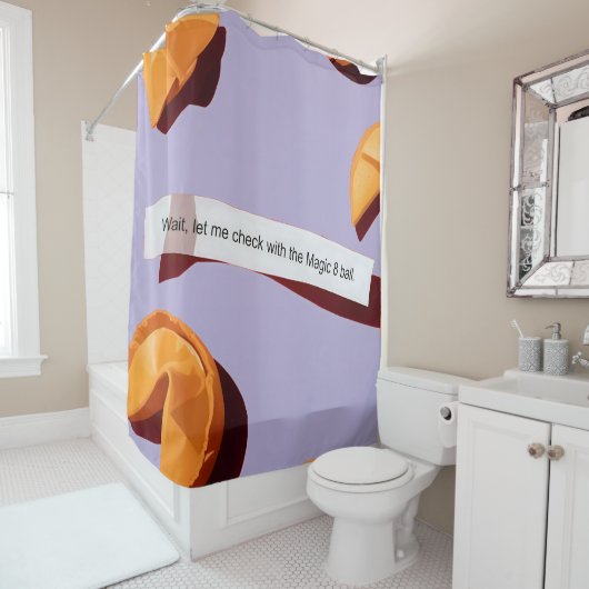 Fortune Cookie & The Magic 8 ball シャワーカーテン (インサイチュ)
