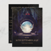 Fortune TellerハロウィーンRSVPカード 出欠カード (正面/裏面)