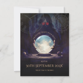 Fortune TellerハロウィーンRSVPカード 出欠カード