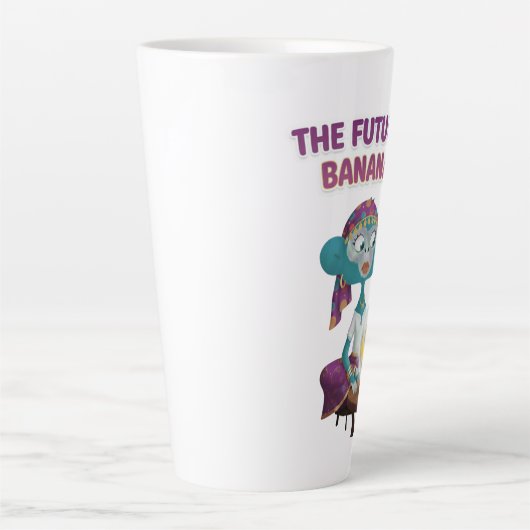 Fortune teller monkey カフェラテマグ (正面)