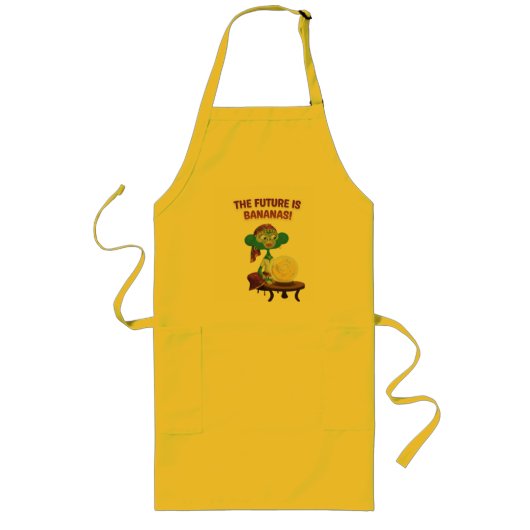 Fortune teller monkey ロングエプロン (正面)