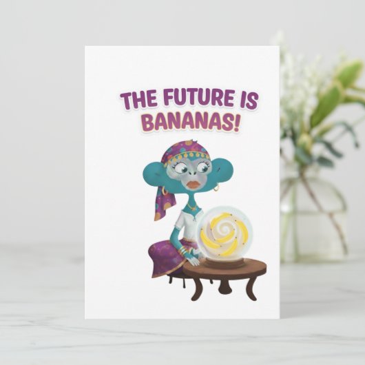 fortune teller monkey 招待状 (スタンド正面)