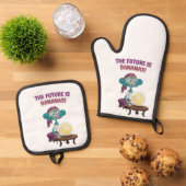 Fortune teller monkey 鍋つかみ&鍋敷きセット (トップダウン)