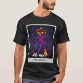 Fortune Teller Mythical The Fool with skulls Tarot Tシャツ (正面)