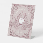 Fortunes Told Here Pink Baby Shower 台座サイン (正面)