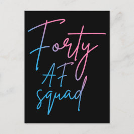 Forty AF Squad II - お誕生日おめでとう マッチングデザイン ポストカード