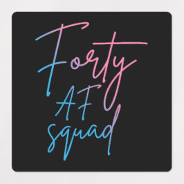 Forty AF Squad II - お誕生日おめでとう マッチングデザイン ラベル