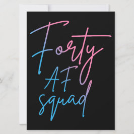 Forty AF Squad II - お誕生日おめでとう マッチングデザイン 招待状