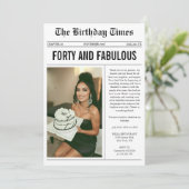 Forty And Fabulous Photo 40th Birthday 招待状 (スタンド正面)