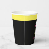 Forty and Loving It 40th Birthday Yellow Black 紙コップ (右)