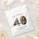 Forty & Fabulous Custom Photo 40th Birthday  フェイバーバッグ (クリップ留めされた状態)
