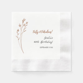 Forty & Fabulous Elegant 40th Birthday Party 縁ありカクテルナプキン