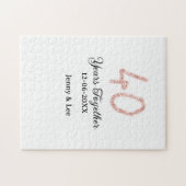 Forty years together black pink glitter bold lette ジグソーパズル (横)