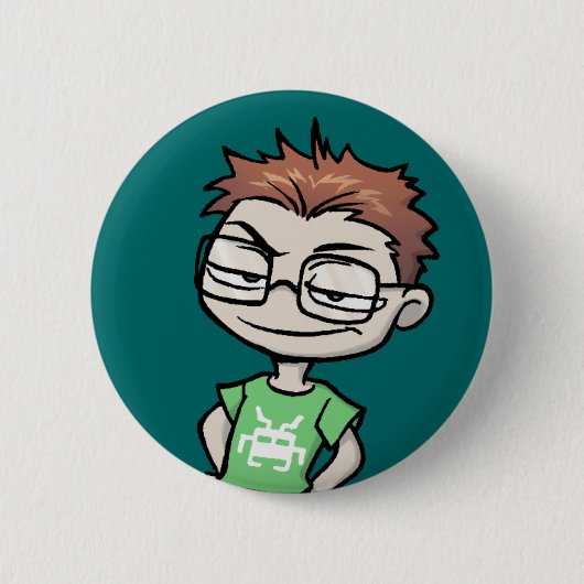 Forumwarzのハッカーボタン 缶バッジ (正面)