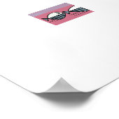 Forward and Backward – Minimal Fish Pattern Poster ポスター (角)