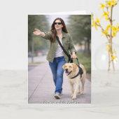 Forward Together –Guide Dog Graduation カード (黄色い花)
