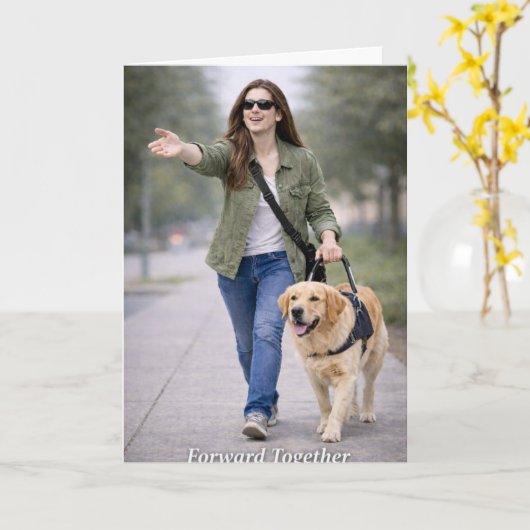 Forward Together Guide Dog Graduation カード (黄色い花)