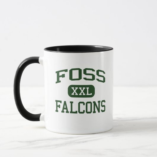 Foss - 《鳥》ハヤブサ-高等学校-タコマ市ワシントン州 マグカップ (左)
