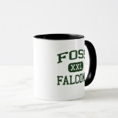 Foss - 《鳥》ハヤブサ-高等学校-タコマ市ワシントン州 マグカップ (正面右)