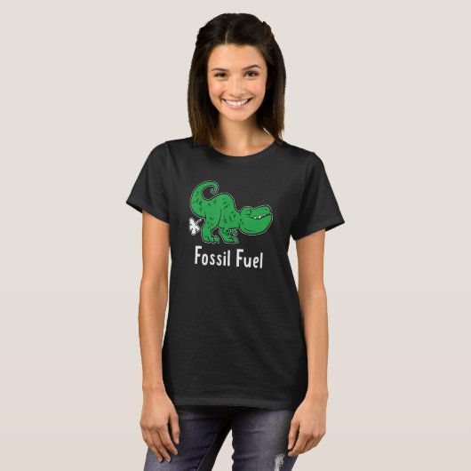 Fossil Fuel Fun Pun  Farting Dinosaur Dino Fart Jo Tシャツ (正面フル)