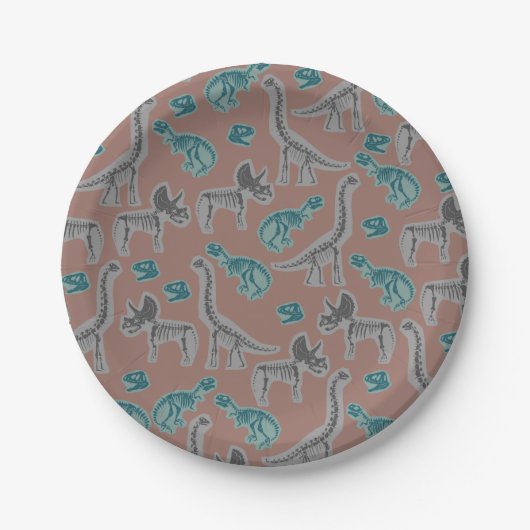Fossilized Dinosaur Paper Plates ペーパープレート (正面)
