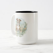 Foster A Friend Dog Mug - Botanical Watercolor ツートーンマグカップ (正面左)