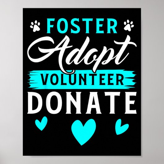 Foster Adopt Volunteer Donate Funny Animal Rescue  ポスター (正面)