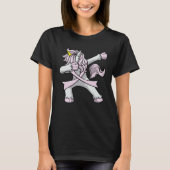 Foster Care Awareness Dabbing Unicorn Lavender Rib Tシャツ (正面)