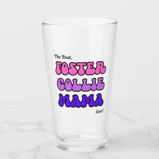 Foster collie mama mug タンブラーグラス (正面)