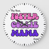 Foster Collie Mom Clock ラージ壁時計 (正面)