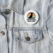 Foster Dogs Save Lives Retro Graphic Pin 缶バッジ (インサイチュ)