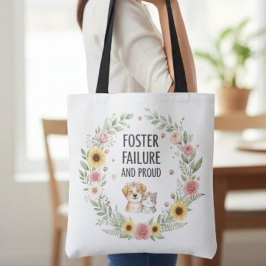 Foster Failure Tote Bag - Floral Wreath Pet Design トートバッグ