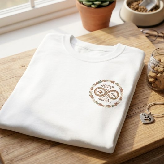 Foster Love Repeat Infinity Paw Wreath Tシャツ