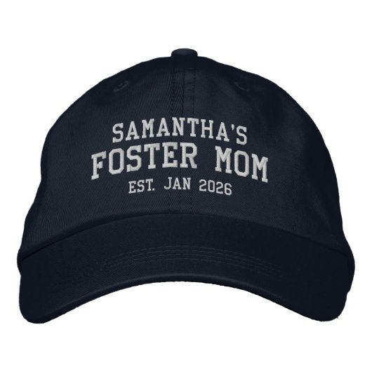 Foster Mom Personalized Embroidered Hat 刺繍入りキャップ (正面)