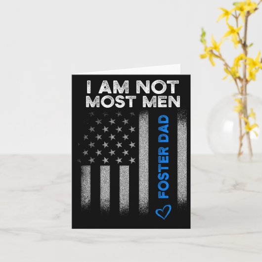 Foster Parent Dad Most Men Foster Care  カード (黄色い花)