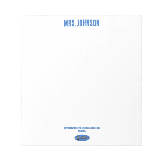 Fostering Scientific Literacy & Critical Thinking ノートパッド (正面)