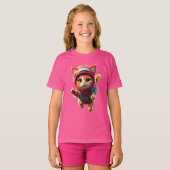 Foto 4D de corpo inteiro de um adorável gatinho Tシャツ (正面フル)