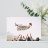 Foto Boda Corazón Naranja y Rosa Gracias サンキューカード (スタンド正面)