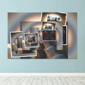 Foto collage キャンバスプリント (インサイチュ (ウッドフロア))