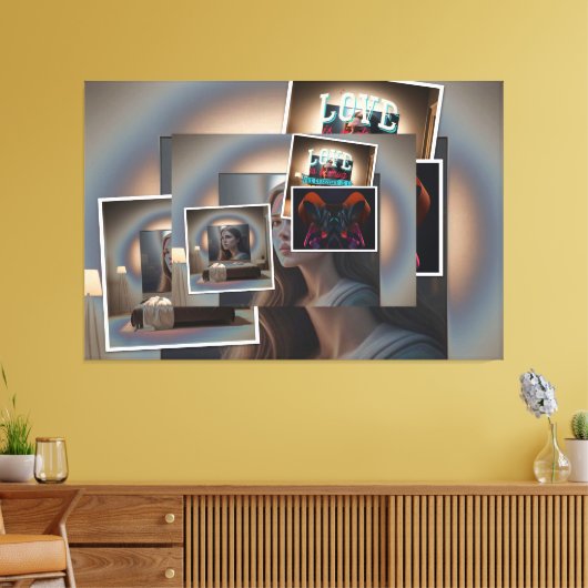Foto collage キャンバスプリント (インサイチュ (リビング))