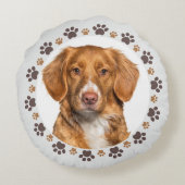 Foto deines Haustieres | personalisierbares Runde ラウンドクッション (裏面)