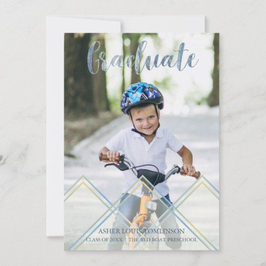 Foto Delicada de Transparencia前期卒業 招待状 (正面)