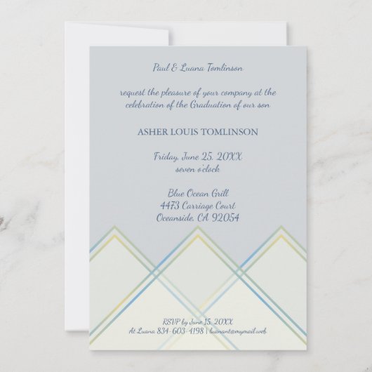 Foto Delicada de Transparencia前期卒業 招待状 (裏面)