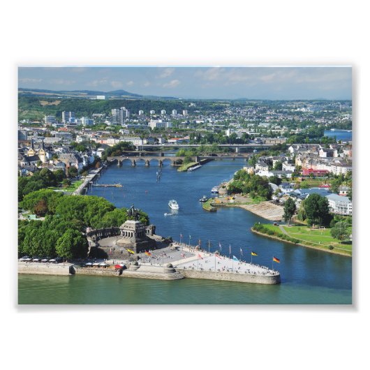 Foto deutsches Eck in Koblenz フォトプリント (正面)