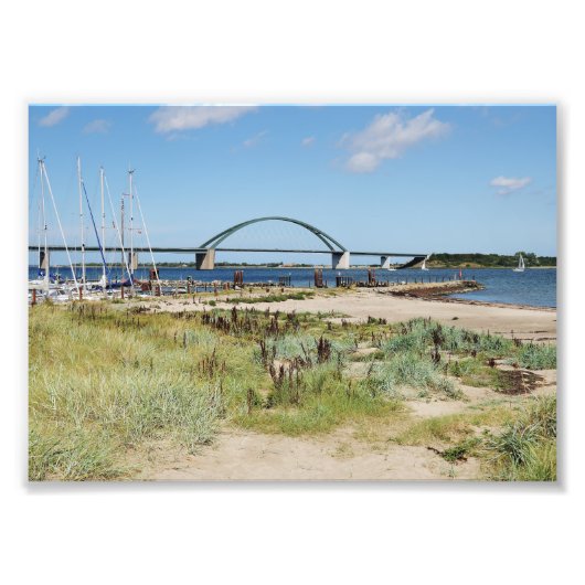 Foto Fehmarnsundbrücke und Fehmarnsund フォトプリント (正面)
