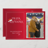 Foto Fiesta Navideña Christmas Party Invitation 招待状 (正面/裏面)