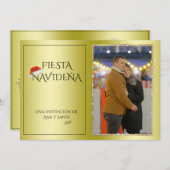 Foto Fiesta Navideña Christmas Party Invitation 招待状 (正面/裏面)
